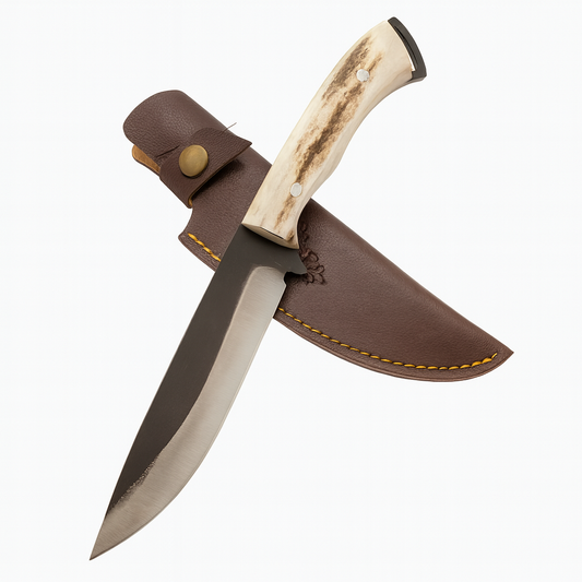 10" Hirschgeweih Griff Bushcraft Jagdmesser Personalisiert