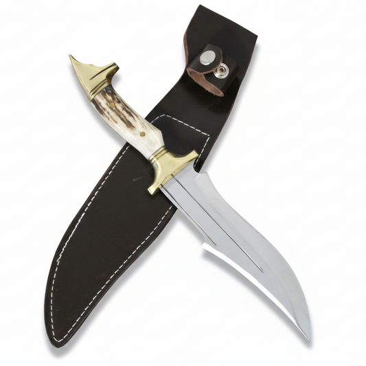 12 " Bowie Jagdmesser  Personalisiertes Hirschgeweihmesser