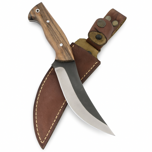 Personalisiertes Handgefertigtes Holzgriff Jagdmesser mit Scheide