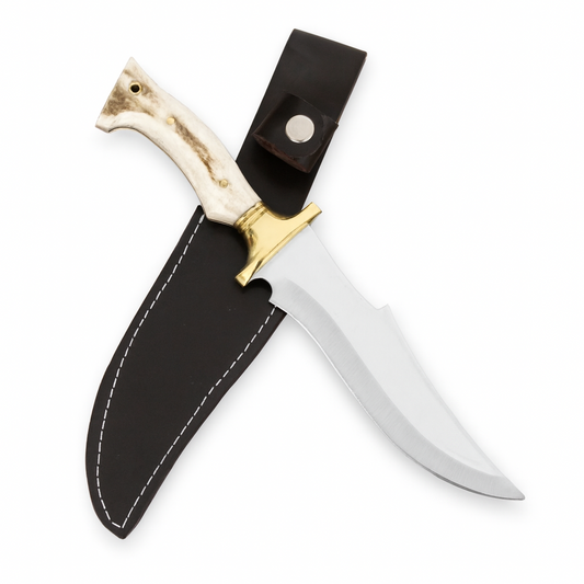 12 "Hirschhorn Bowie Jagdmesser Personalisiert