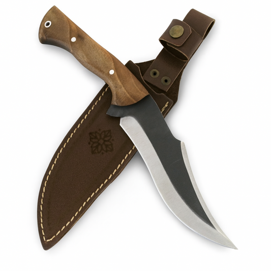 12,6 "professionelles Jagdmesser mit Walnussholz Griff Personalisiert