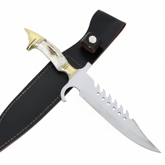 Hirschgeweih Griff Jagdmesser  Personalisiert