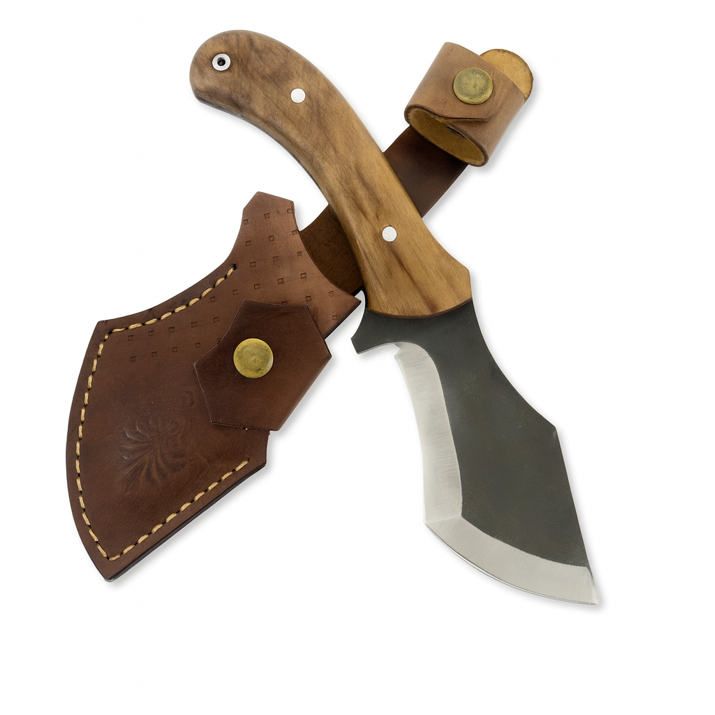 Handgemachtes Walnussholz Tracker Messer mit Scheide