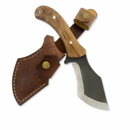 Handgemachtes Walnussholz Tracker Messer mit Scheide