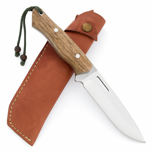 Handgemachtes Jagdmesser Personalisiert mit Lederscheide