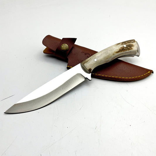 Hirschgeweih Bushcraft Messer Personalisiert mit Etui