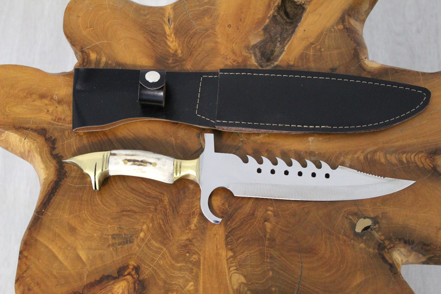 Hirschgeweih Griff Jagdmesser Personalisiert