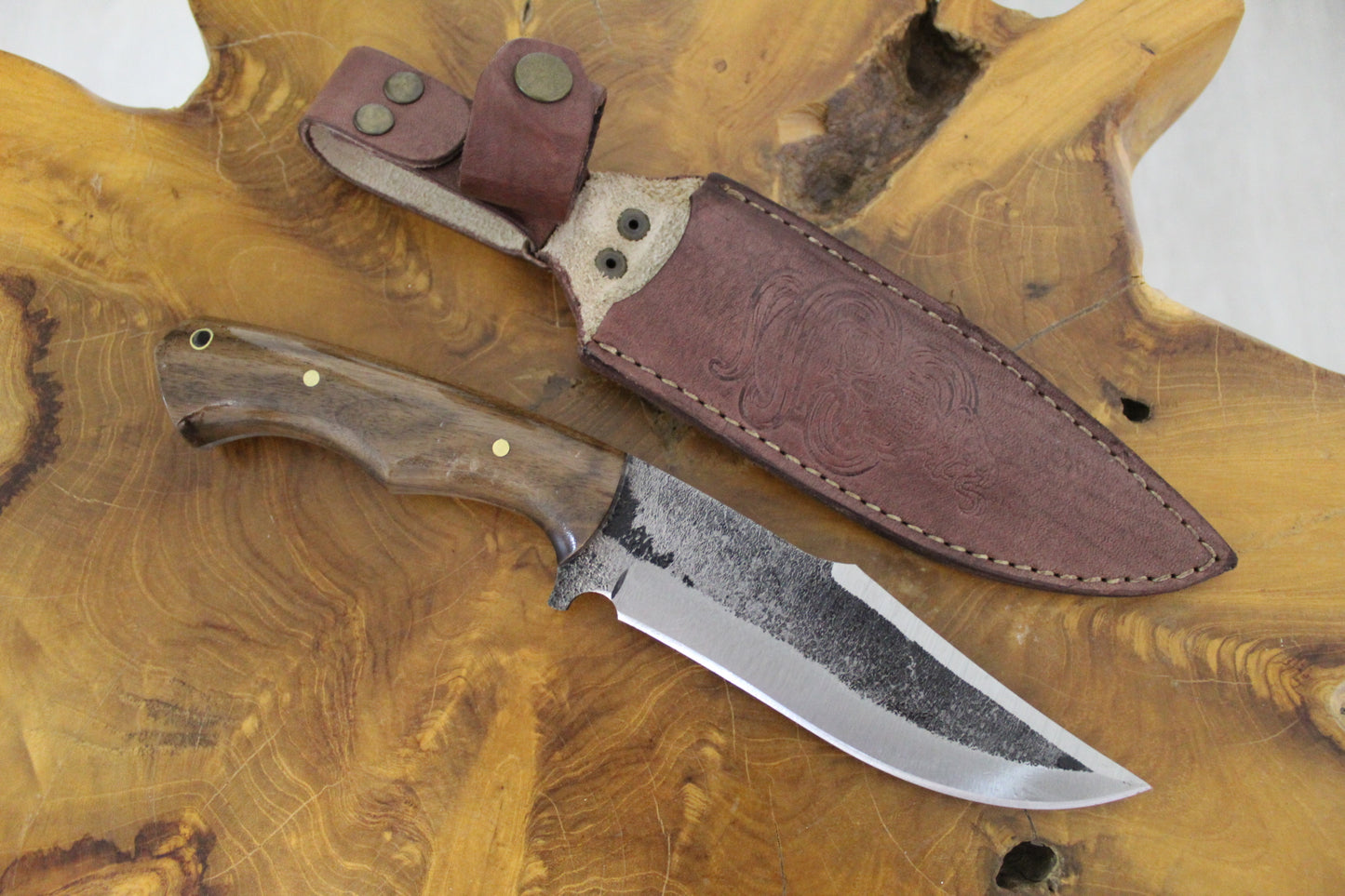 10 "personalisiertes handgeschmiedetes Jagdmesser