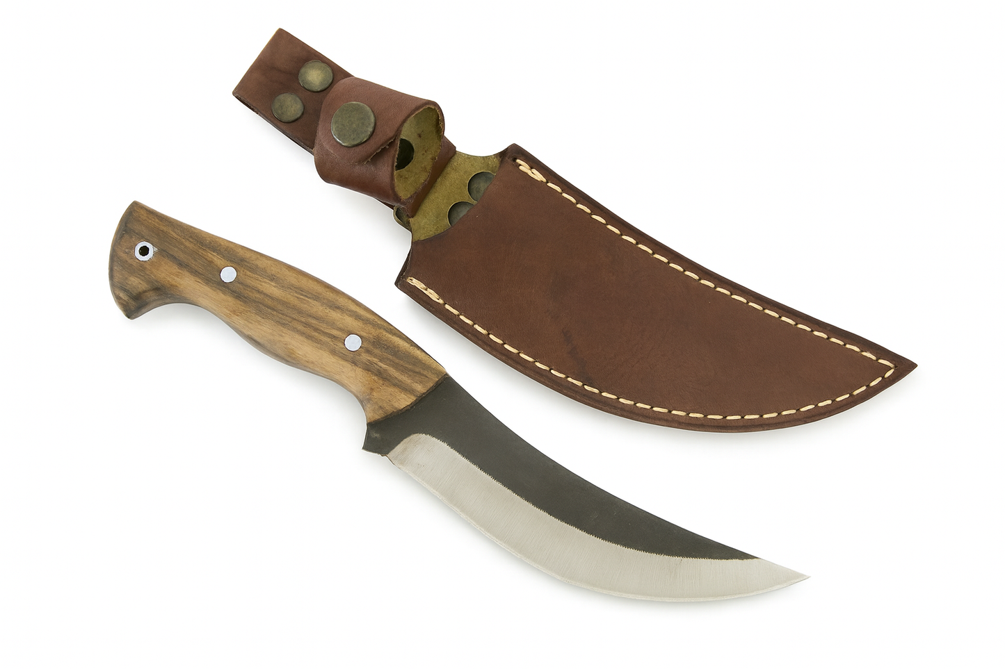 Personalisiertes Handgefertigtes Holzgriff Jagdmesser mit Scheide