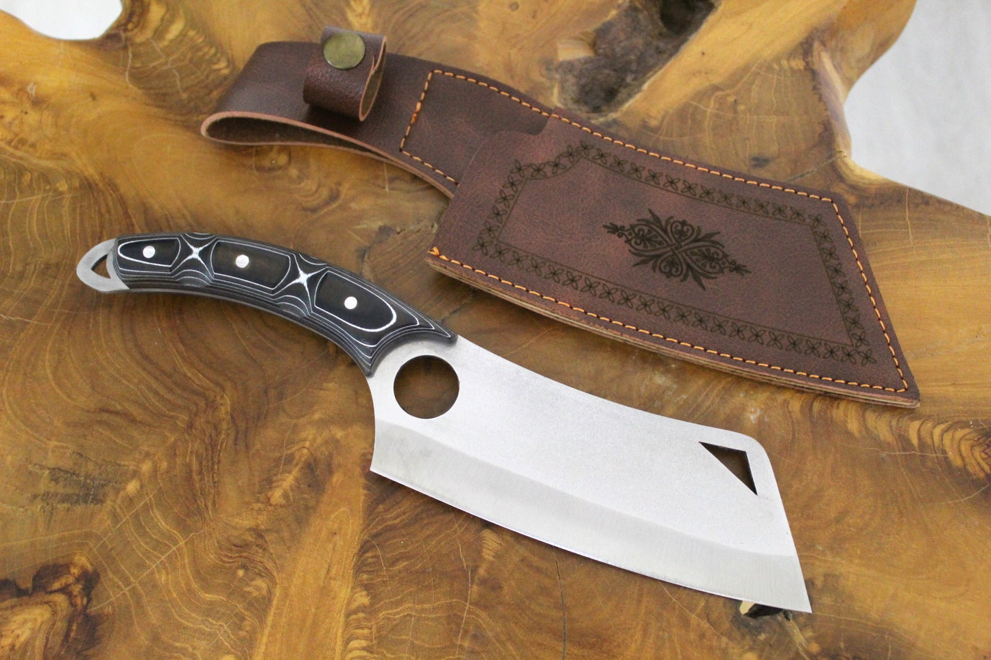Wikingermesser mit Werzalit Griff und Kochmesser Personalisiert