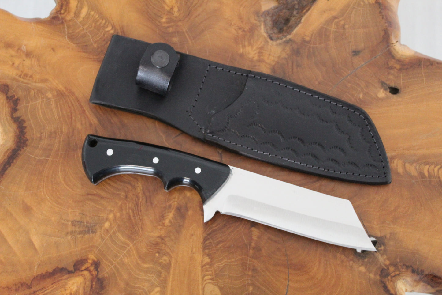 10 "Handgefertigtes Personalisiertes Tanto-Messer mit Lederscheide