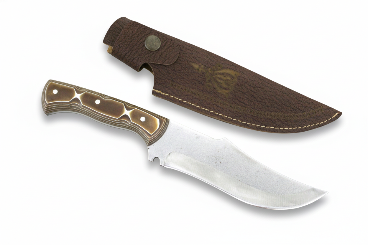 "12"" personalisiertes Jagdmesser Werzalit Griff