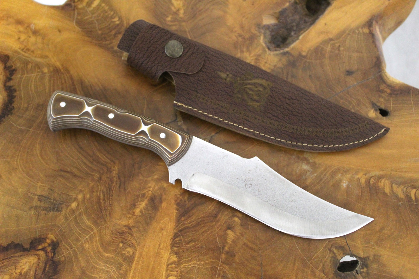 "12"" personalisiertes Jagdmesser Werzalit Griff