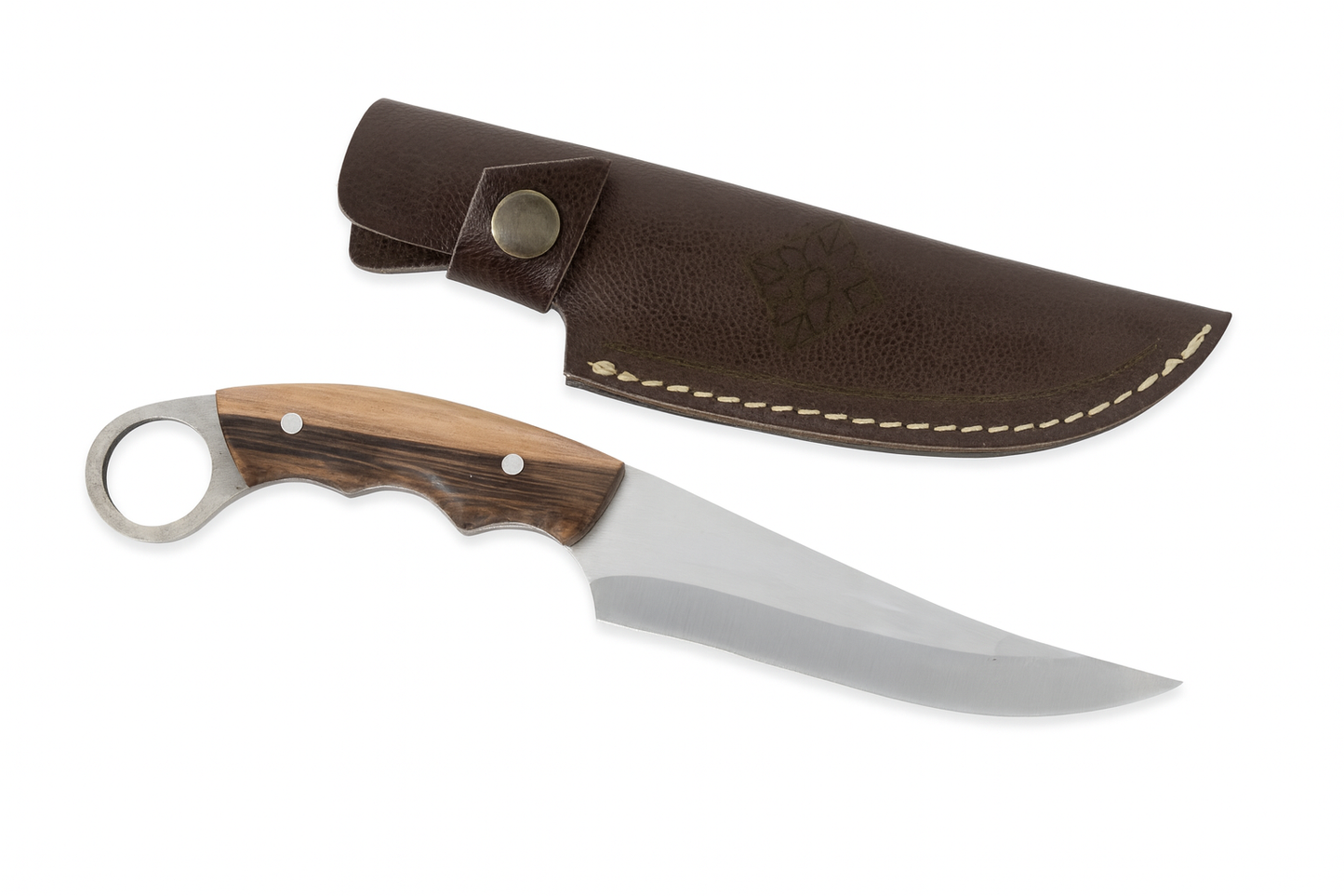 Handgefertigtes Bushcraftmesser mit Lederscheide Personalisiert