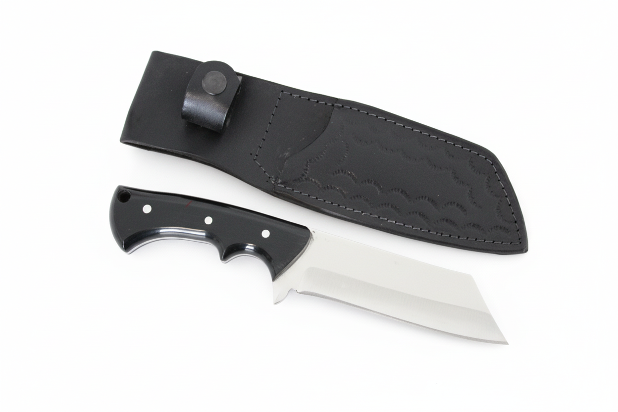 10 "Handgefertigtes Personalisiertes Tanto-Messer mit Lederscheide