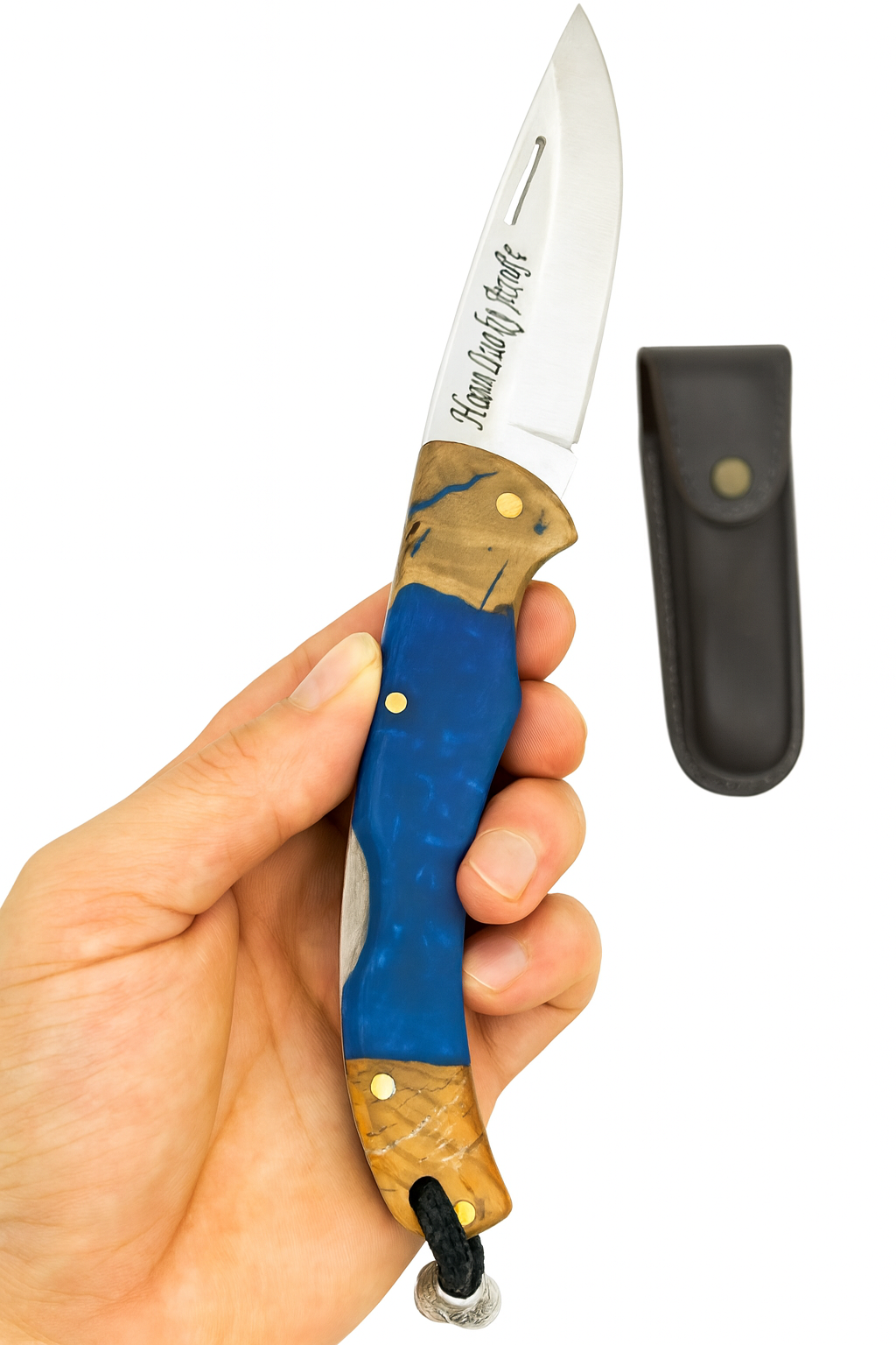 Handgemachtes Taschenmesser Personalisiert mit Scheide