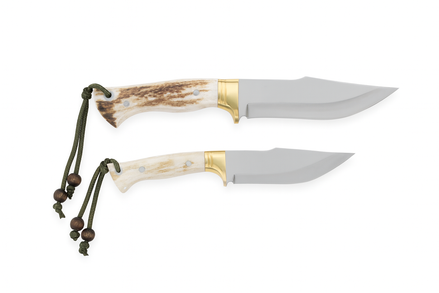 2 Stück Hirschgeweih Jagdmesser Set Personalisiert (Dh115)