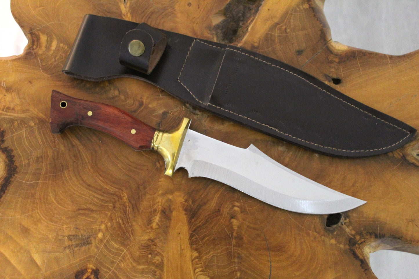 12 "Custom Holzgriff Bowie Jagdmesser Personalisiert