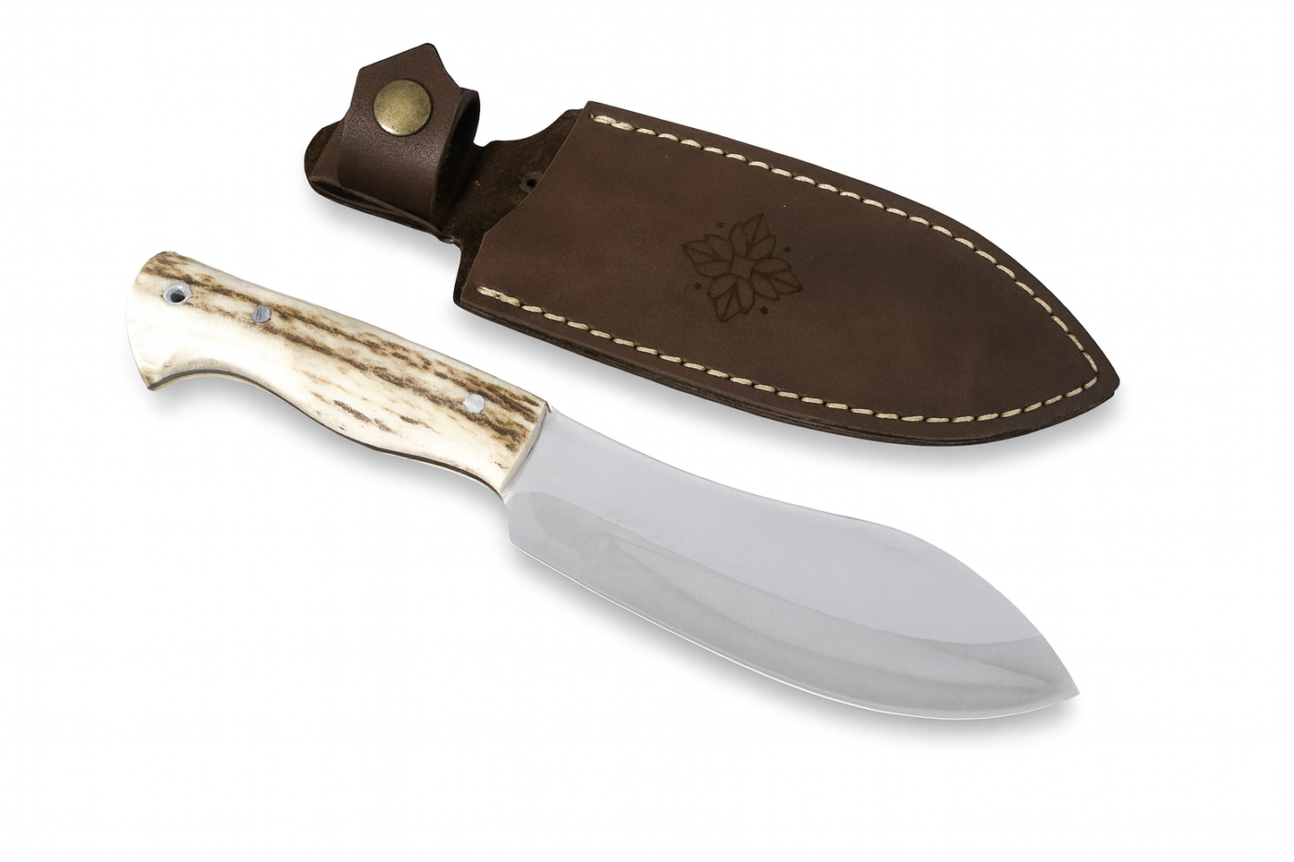 Hirschgeweih Griff Jagdmesser & Scheide Full Tang Nesmuk Messer