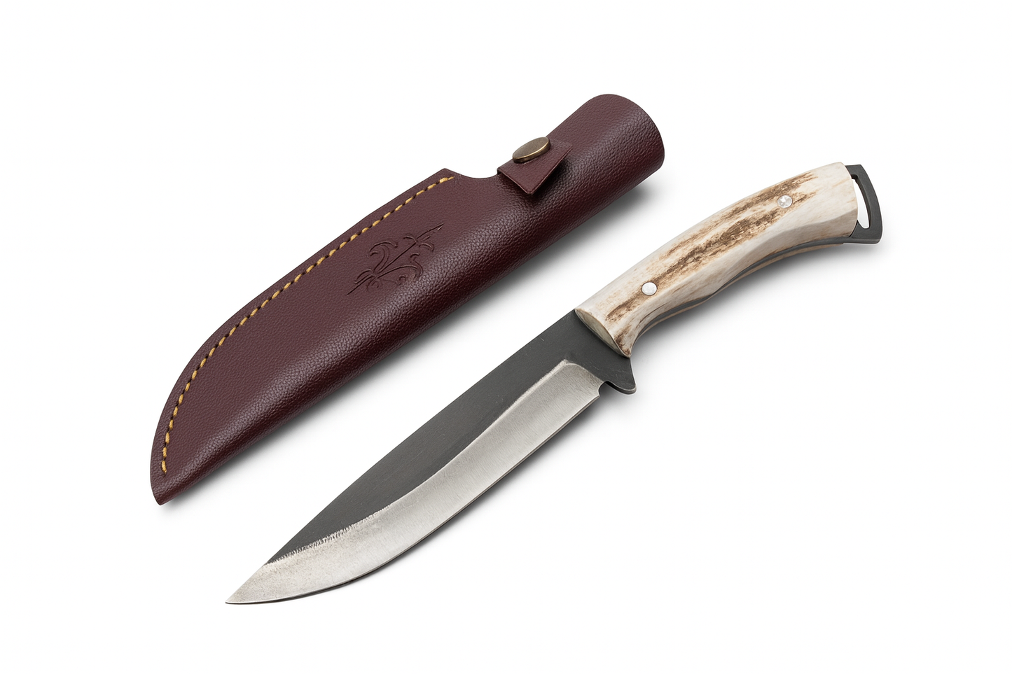 10" Hirschgeweih Griff Bushcraft Jagdmesser Personalisiert
