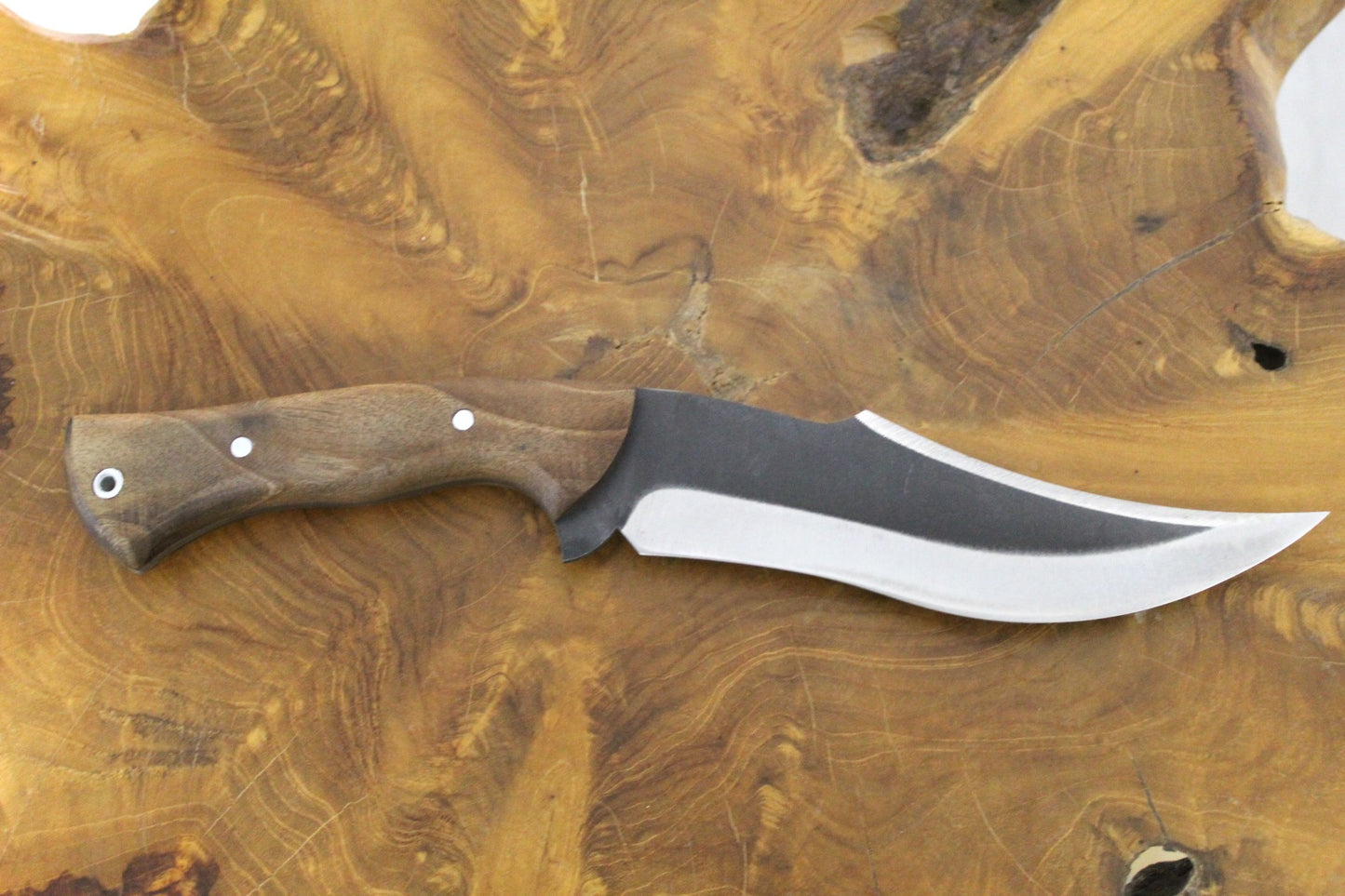 12,6 "professionelles Jagdmesser mit Walnussholz Griff Personalisiert