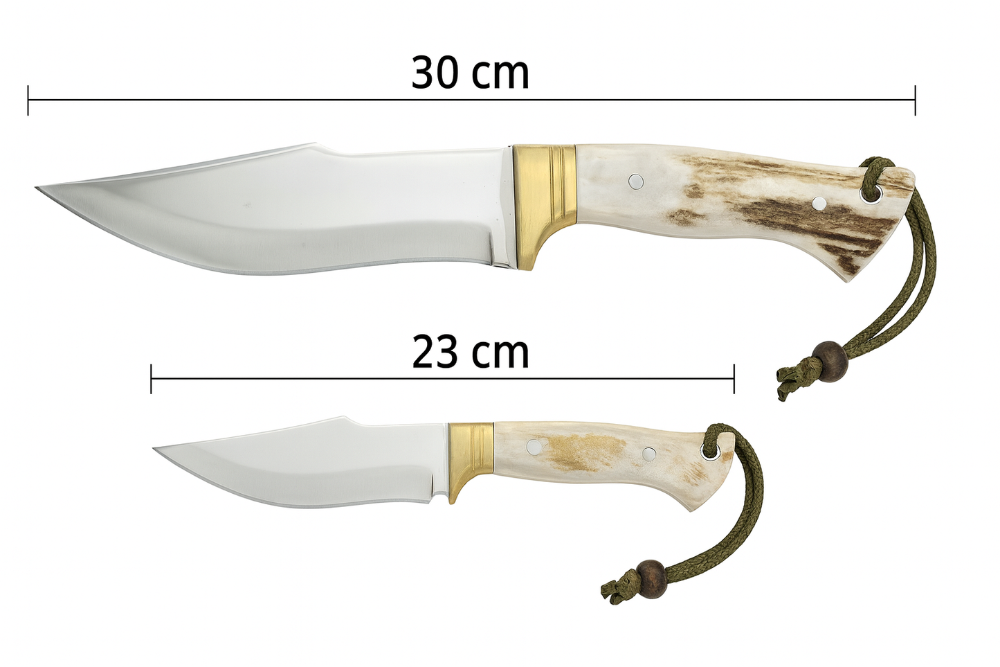 2 Stück Hirschgeweih Jagdmesser Set Personalisiert (Dh115)