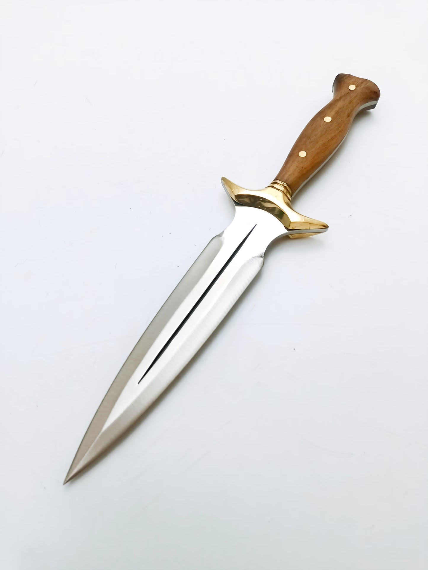 Walnuss Holz Griff Dolch Messer mit Scheide Personalisiert