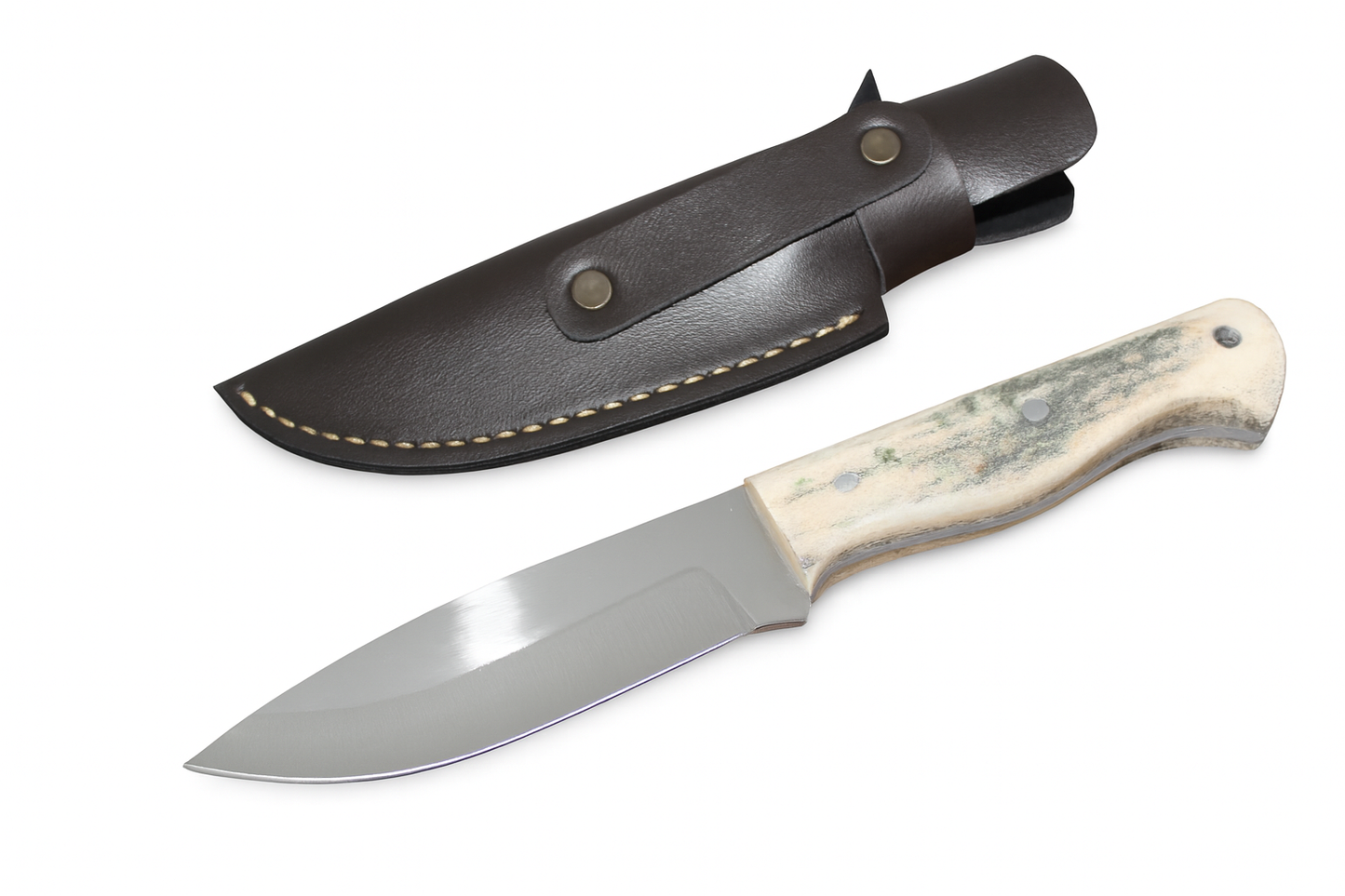 Hirschhorngriff 24,5 cm, personalisiertes Bushcraft Jagdmesser