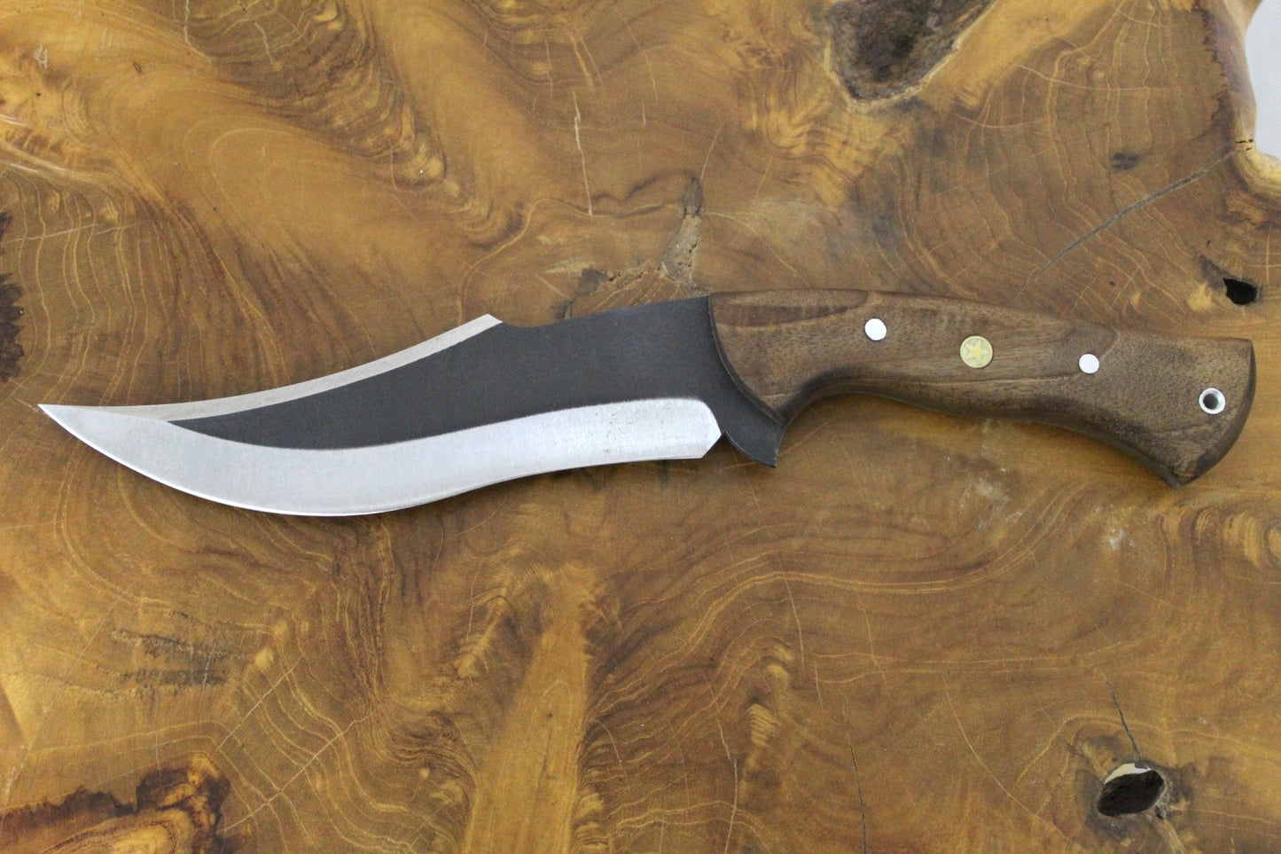 12,6 "professionelles Jagdmesser mit Walnussholz Griff Personalisiert