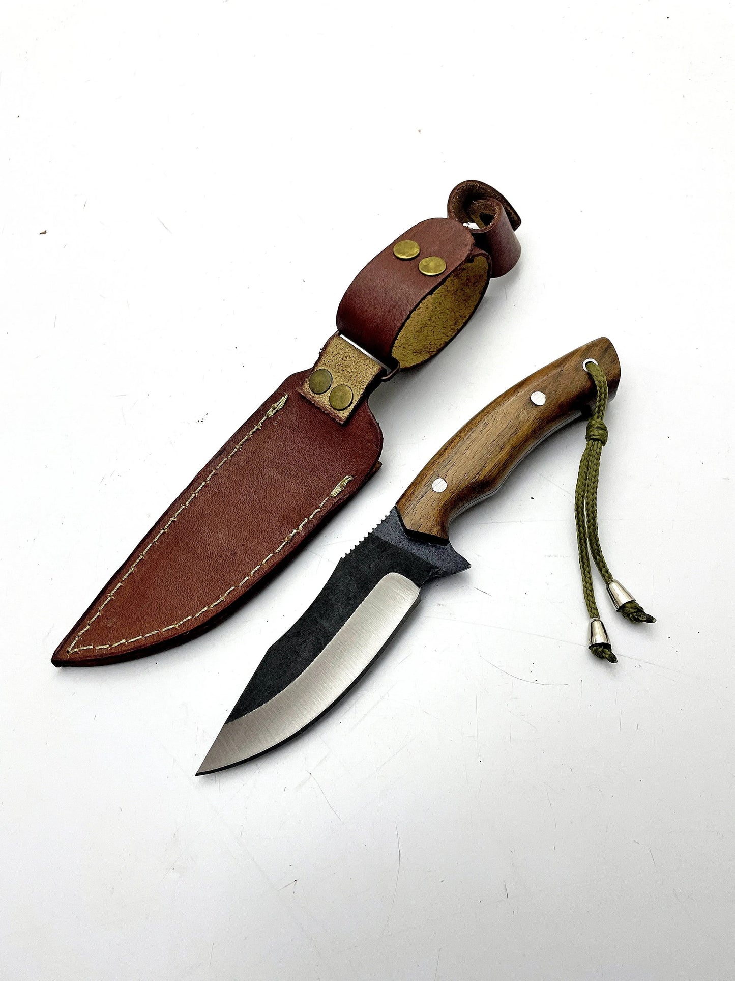 Custom Mini Bushcraft Messer mit Lederscheide Personalisiert