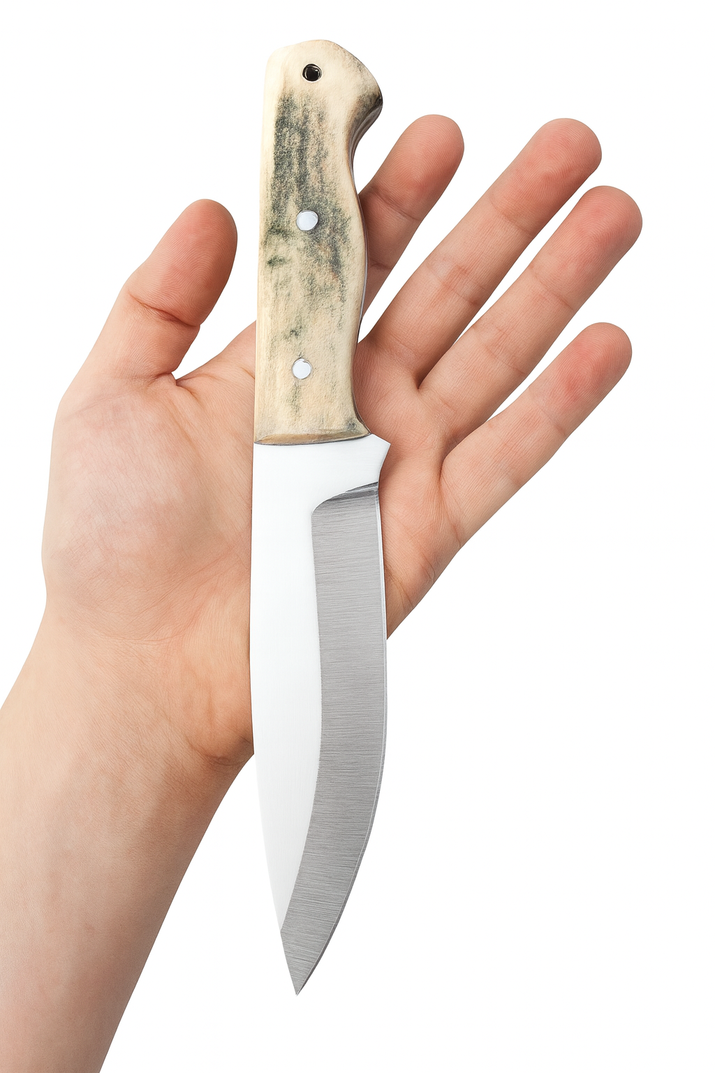Hirschhorngriff 24,5 cm, personalisiertes Bushcraft Jagdmesser