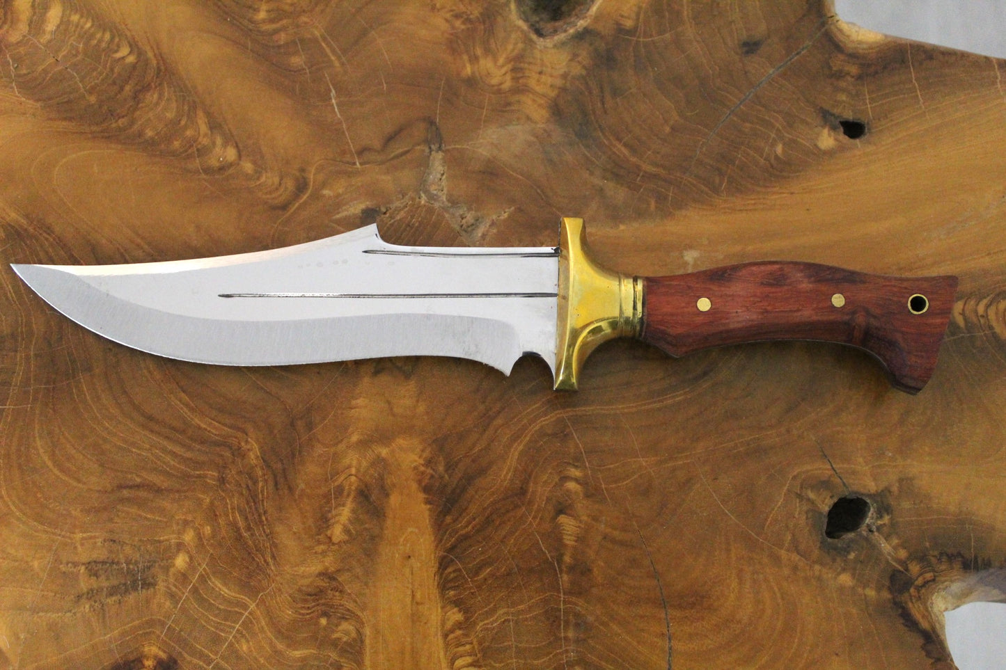 12 "Custom Holzgriff Bowie Jagdmesser Personalisiert
