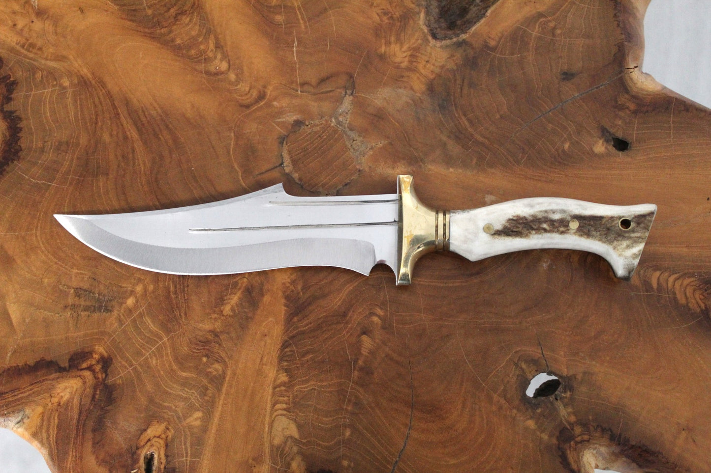 12 "Hirschhorn Bowie Jagdmesser Personalisiert