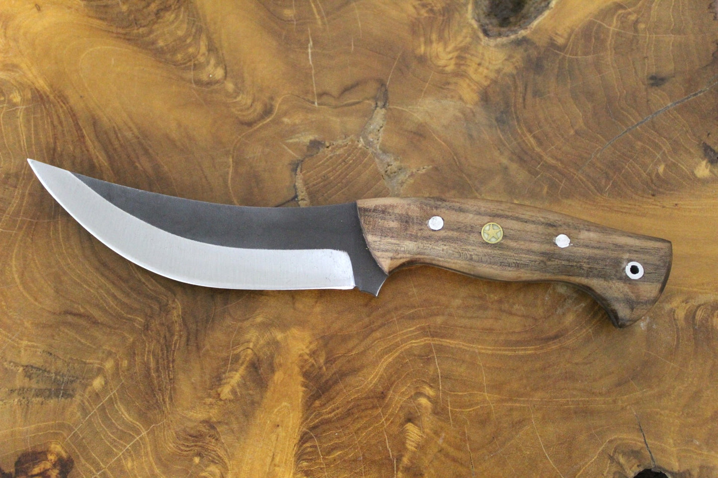 Personalisiertes Handgefertigtes Holzgriff Jagdmesser mit Scheide