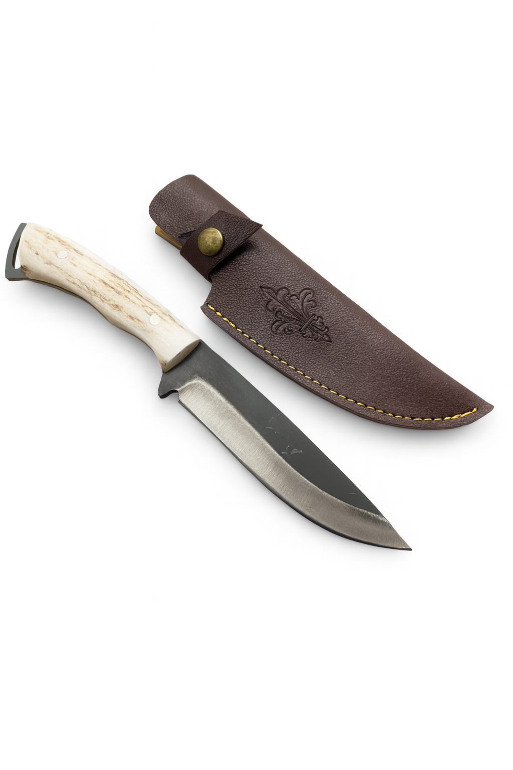 10" Hirschgeweih Griff Bushcraft Jagdmesser Personalisiert