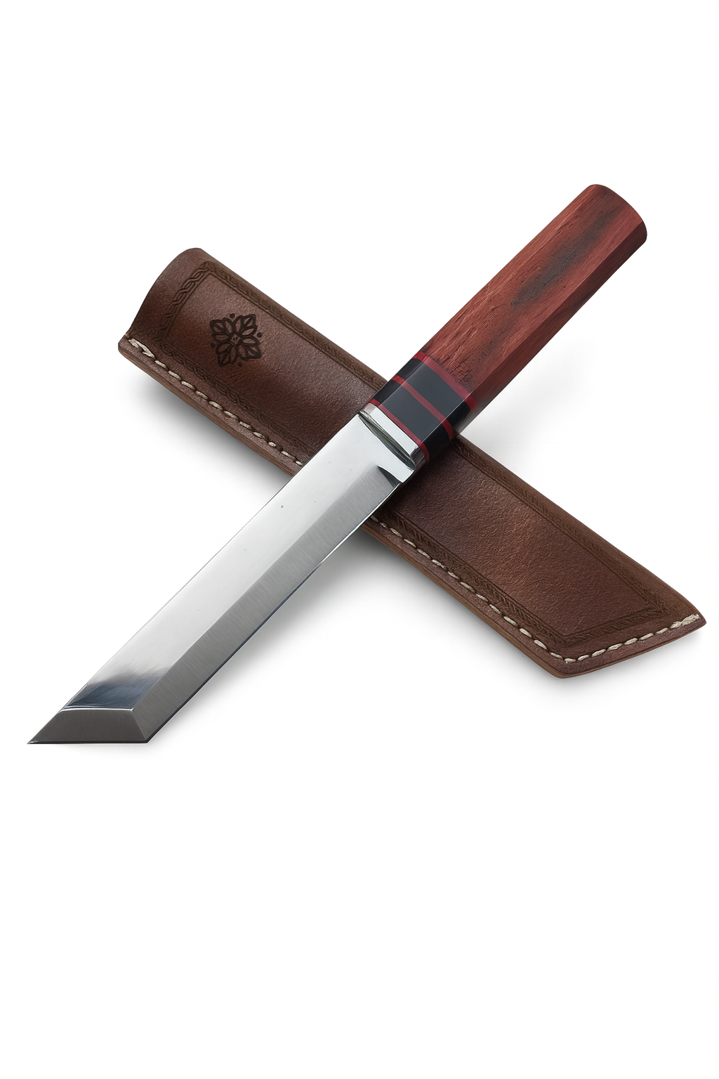 11" Handgemachtes Holzgriff Tanto Messer mit Scheide Personalisiert Premium-Qualität
