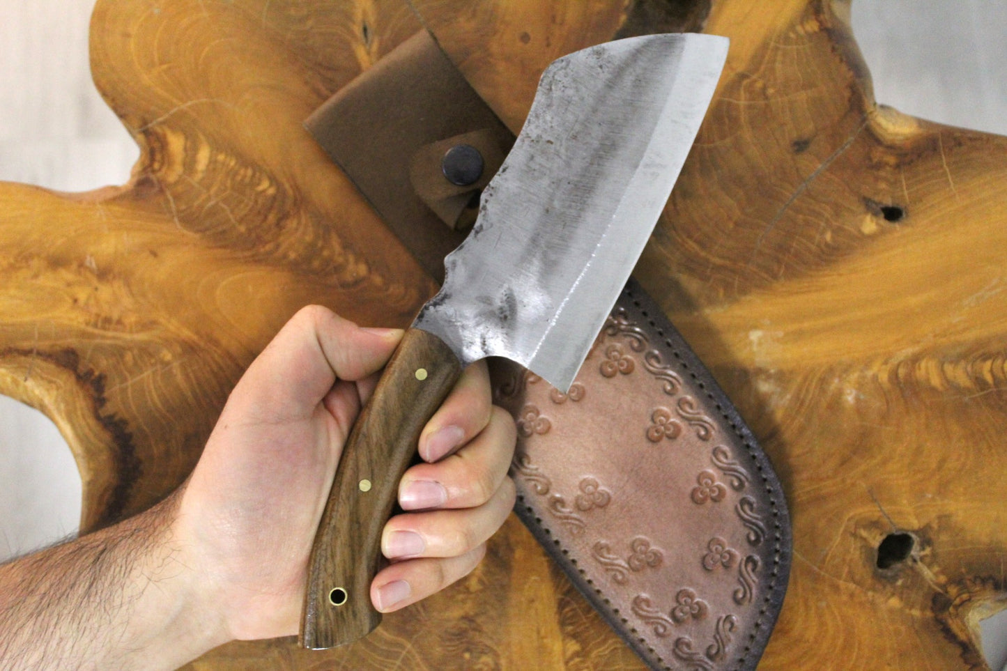 10 "Personalisiert Hand geschmiedet serbischer Beil Almazan Holzgriff