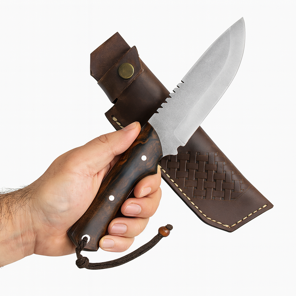 9.8 "Handgefertigtes Outdoor Messer mit Scheide Personalisiert