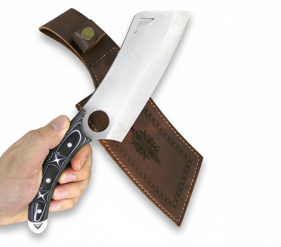 Wikingermesser mit Werzalit Griff und Kochmesser Personalisiert