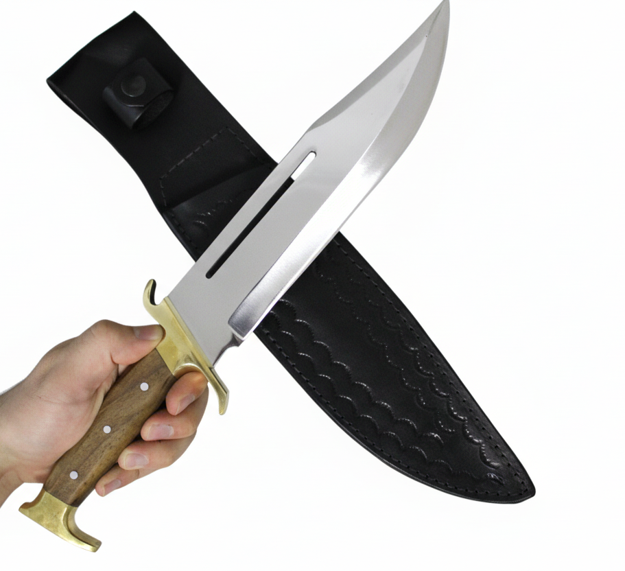Handgefertigtes Jagdmesser mit Lederscheide Personalisiert