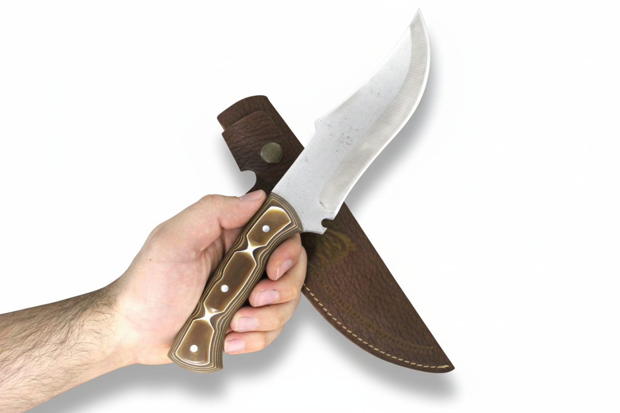 "12"" personalisiertes Jagdmesser Werzalit Griff