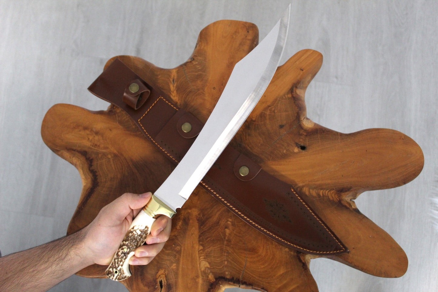 17 "Personalisierte Hirschgeweih Griff Machete Messer