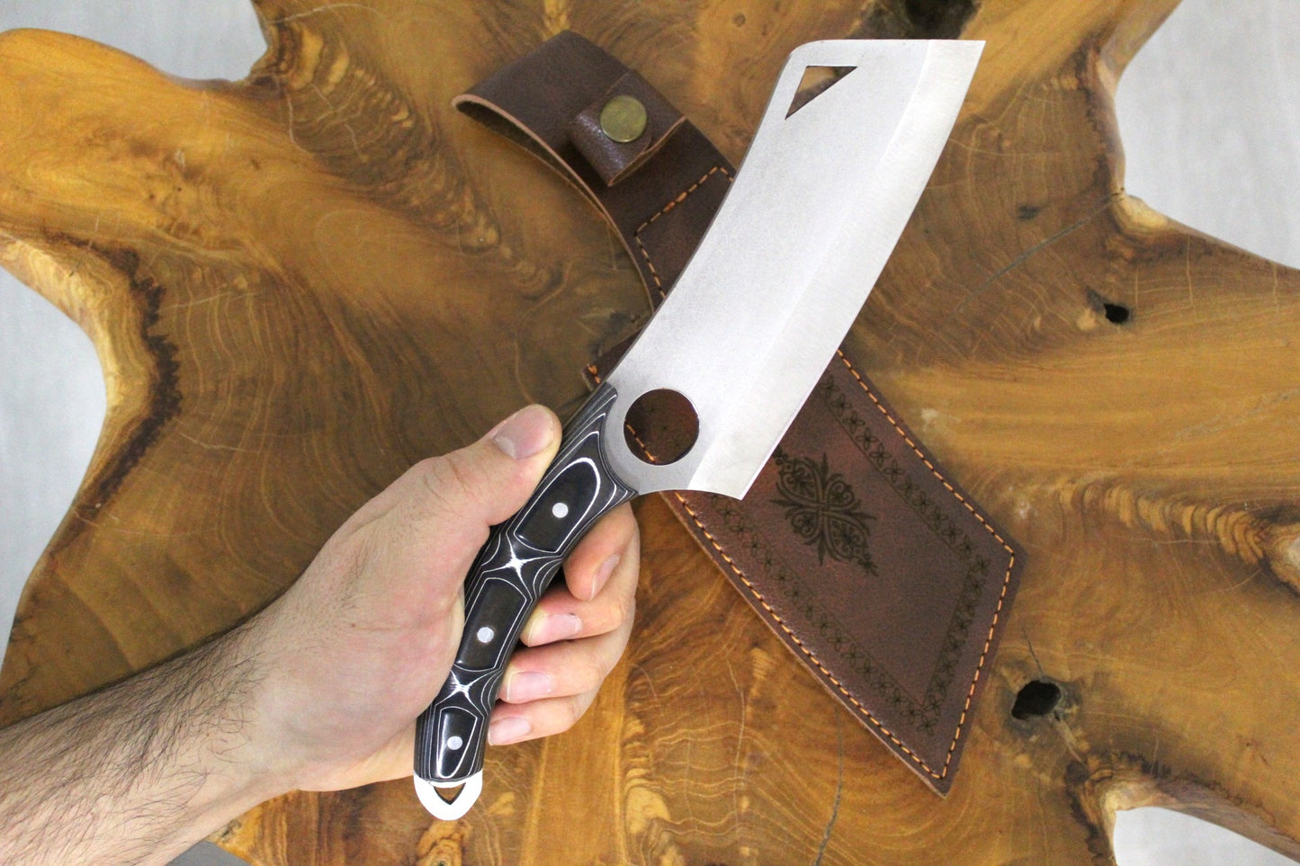 Wikingermesser mit Werzalit Griff und Kochmesser Personalisiert