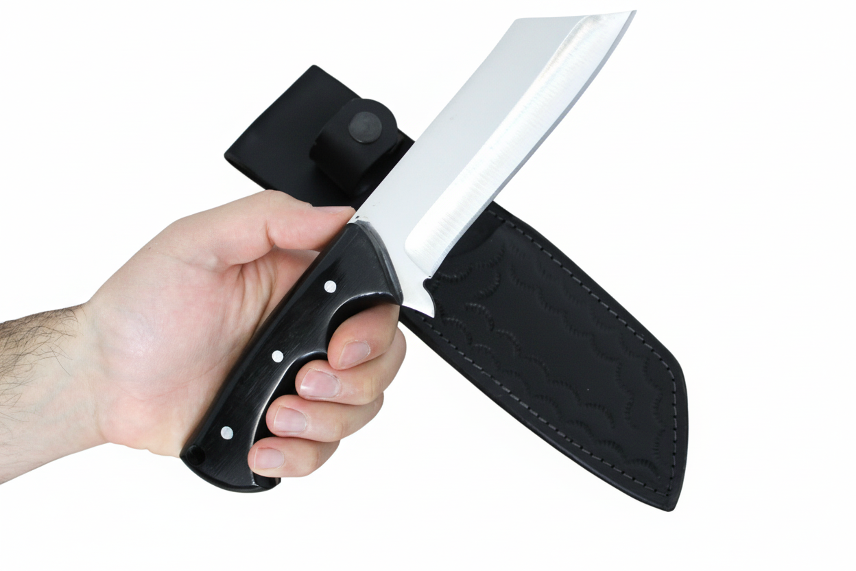 10 "Handgefertigtes Personalisiertes Tanto-Messer mit Lederscheide