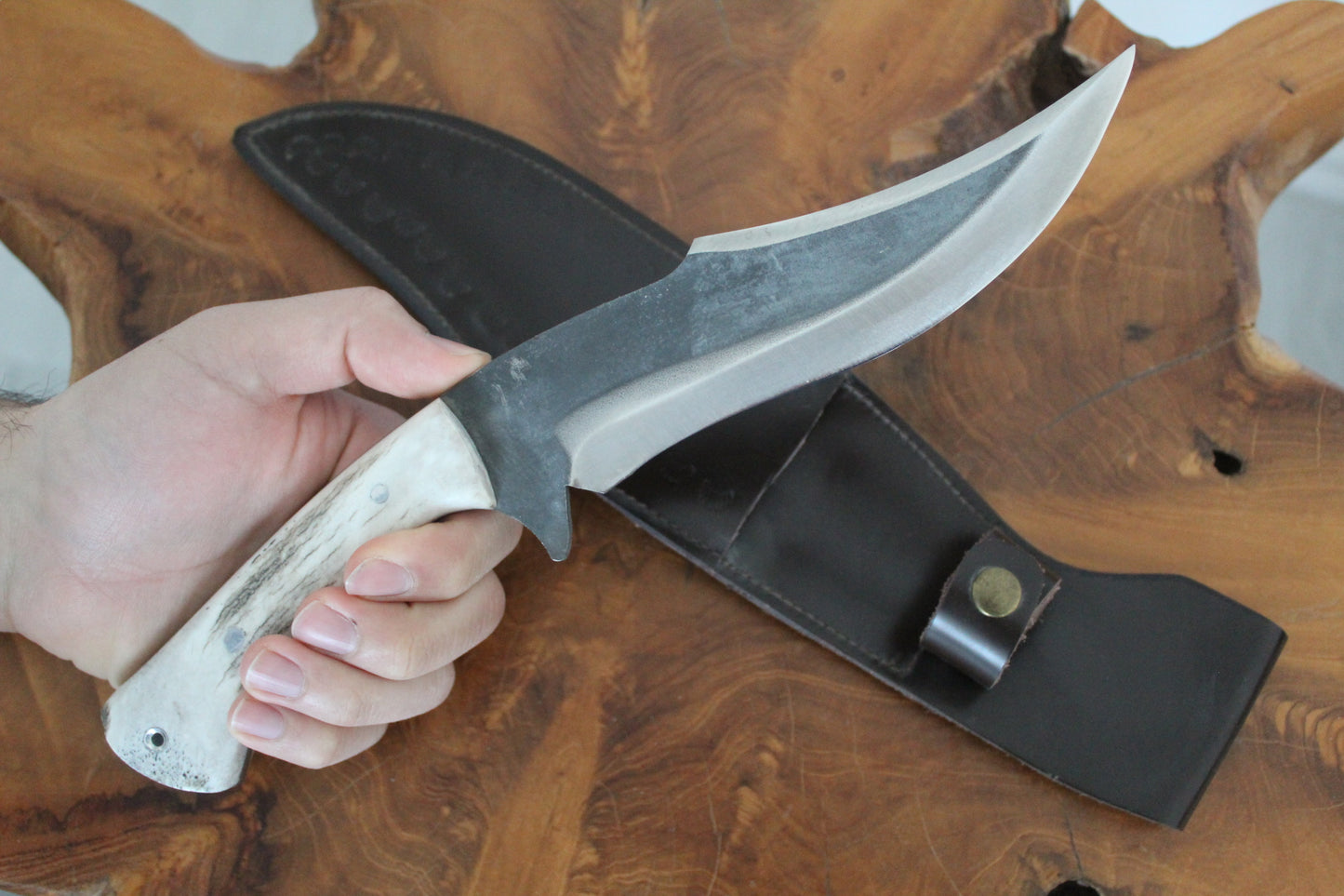 12,6 " Jagdmesser Hirschgeweih Griff Personalisiert