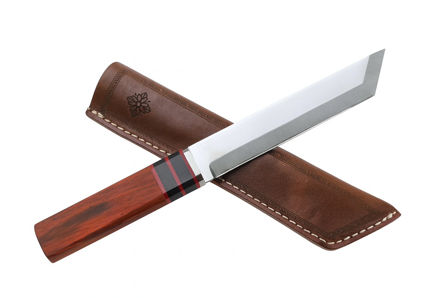 11" Handgemachtes Holzgriff Tanto Messer mit Scheide Personalisiert Premium-Qualität