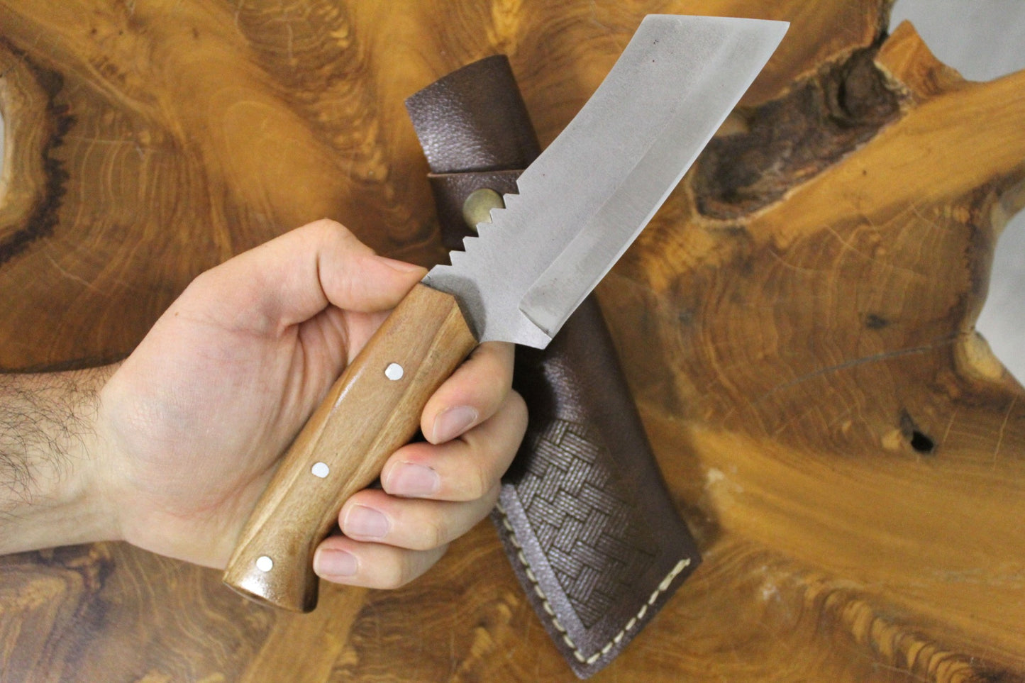 9 "Zoll Holzgriff Tanto Messer Personalisiert
