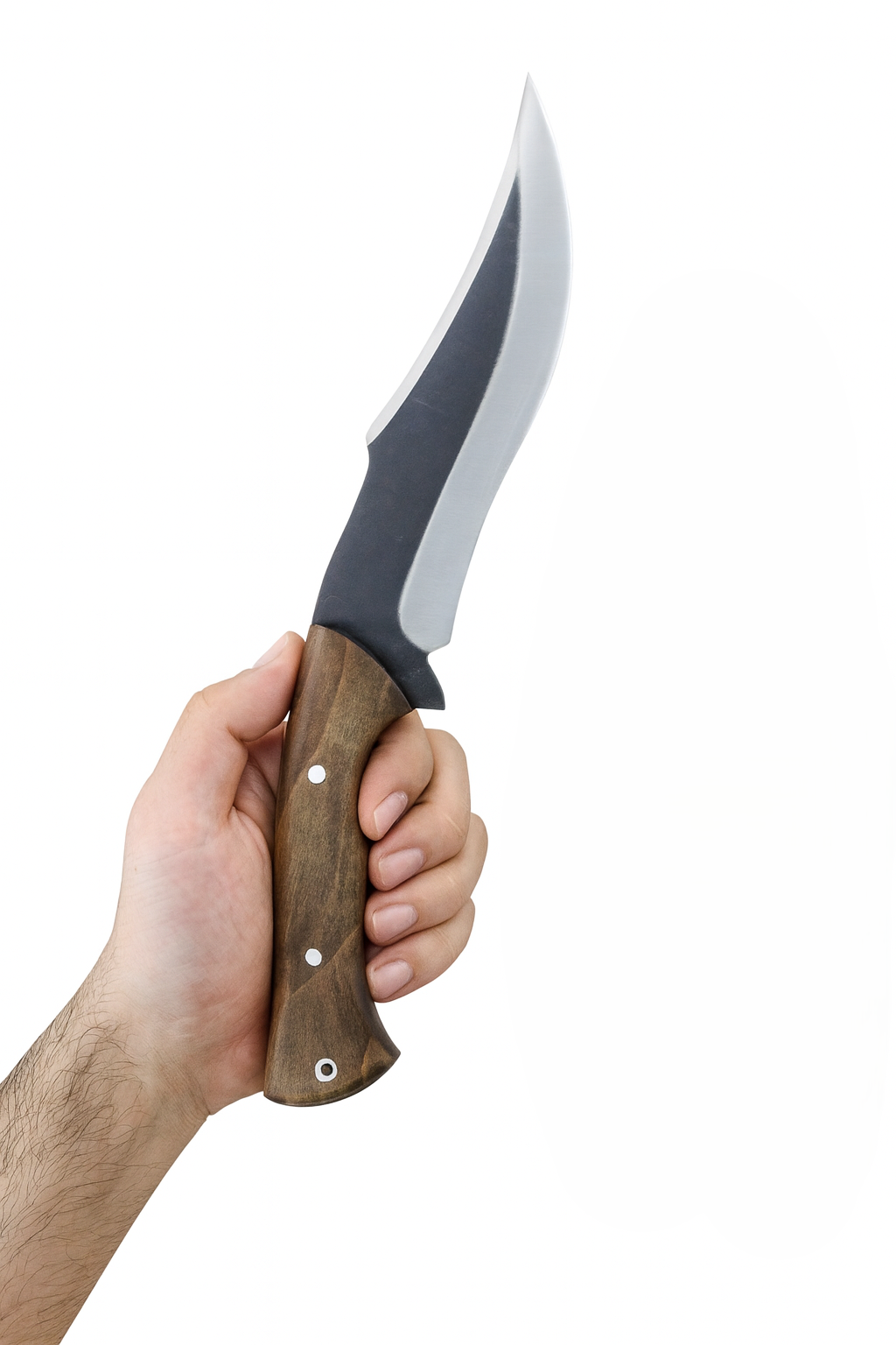 12,6 "professionelles Jagdmesser mit Walnussholz Griff Personalisiert