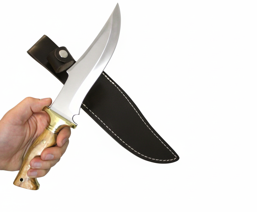Walnussholzgriff Jagdmesser Handgefertigt und Personalisiert