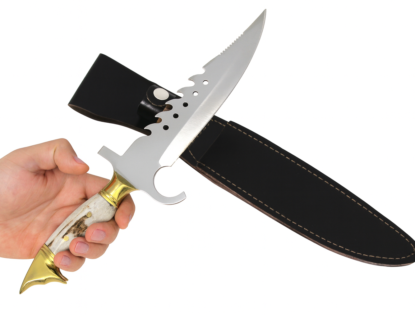 Hirschgeweih Griff Jagdmesser  Personalisiert